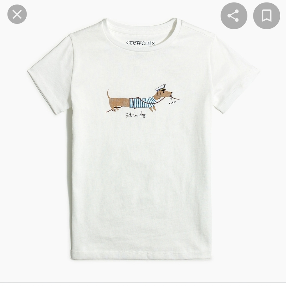 Girls Sailor Dog Graphic Tee